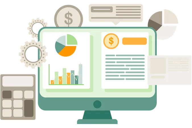 Análisis de datos comerciales  Ilustración