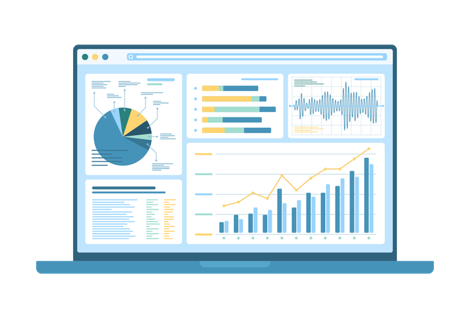 Análisis de datos comerciales  Illustration