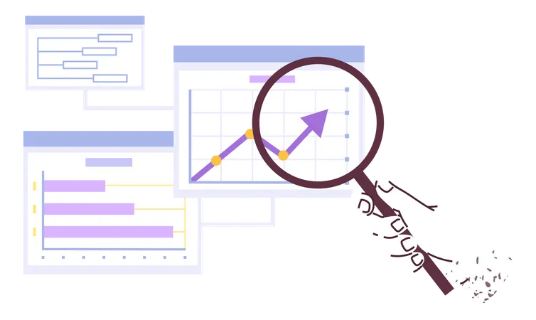 Análisis de datos comerciales  Ilustración