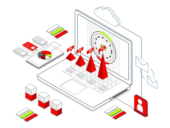 Análisis de datos comerciales  Ilustración