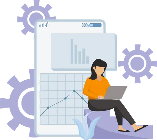 Análisis de datos comerciales  Ilustración