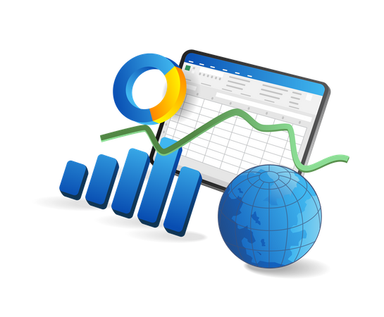 Análisis de datos comerciales  Ilustración