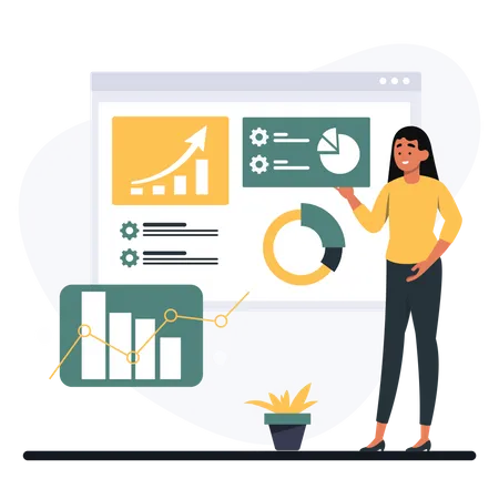 Análisis de datos comerciales  Ilustración