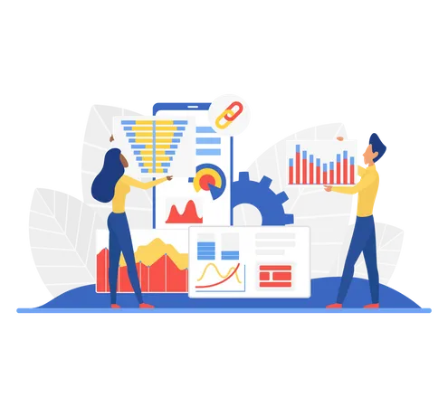 Análisis de datos comerciales  Ilustración