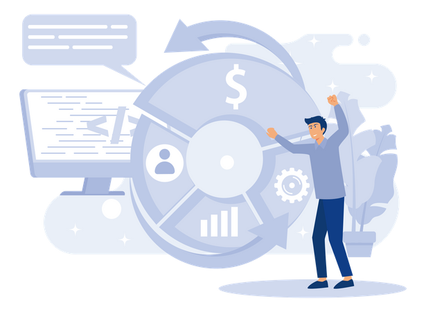 Análisis de datos comerciales  Ilustración