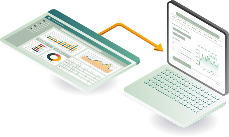 Análisis de datos empresariales y tecnología  Ilustración