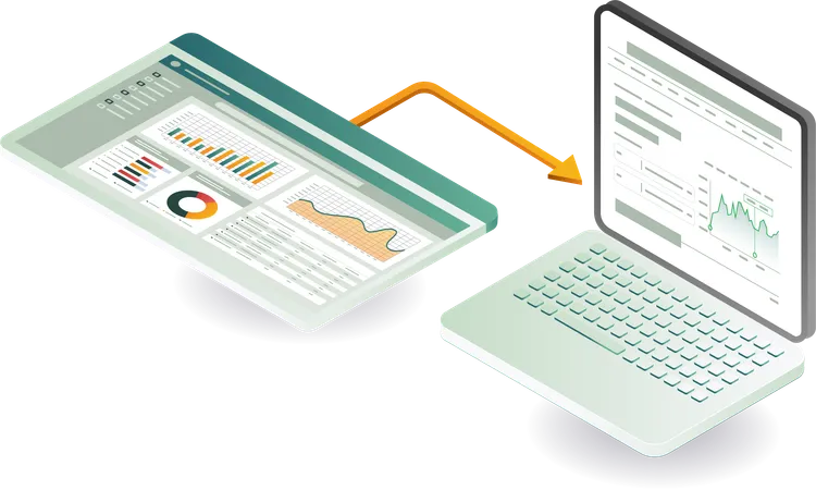 Análisis de datos empresariales y tecnología  Ilustración