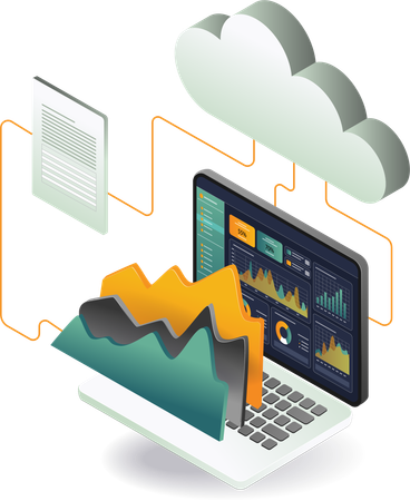 Análisis de datos en la nube  Ilustración