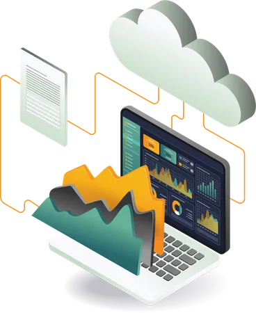 Análisis de datos en la nube  Ilustración