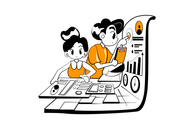 Análisis de datos en tiempo real  Ilustración