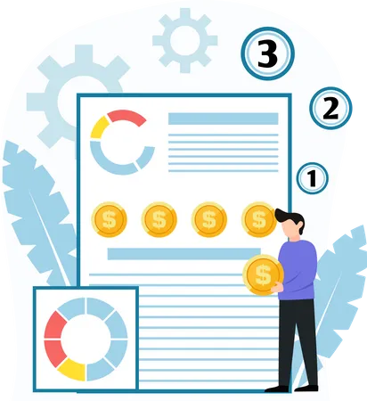 Análisis de datos financieros  Ilustración