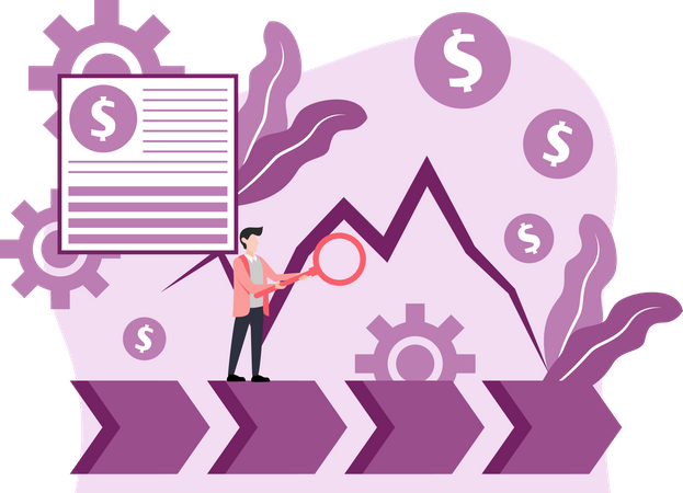 Análisis de datos financieros  Ilustración