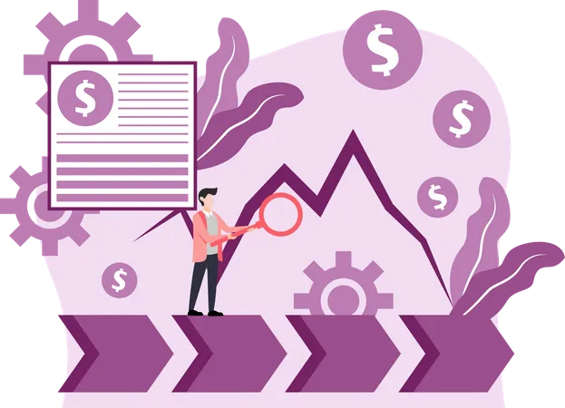 Análisis de datos financieros  Ilustración