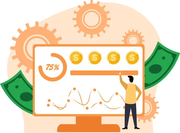 Análisis de datos financieros  Ilustración