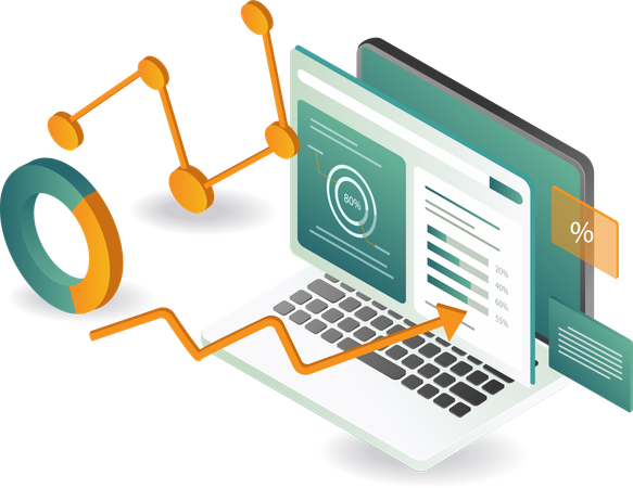 Análisis de datos informáticos para el desarrollo empresarial  Ilustración