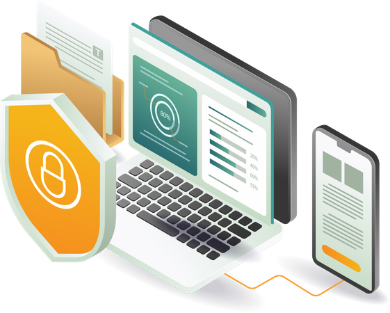 Análisis de datos informáticos para la seguridad de aplicaciones de teléfonos inteligentes  Ilustración