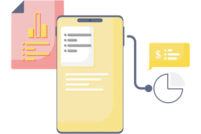 Análisis de datos móviles  Ilustración