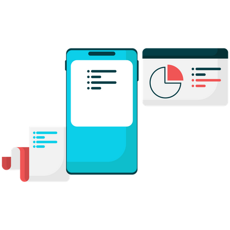 Análisis de datos móviles  Ilustración