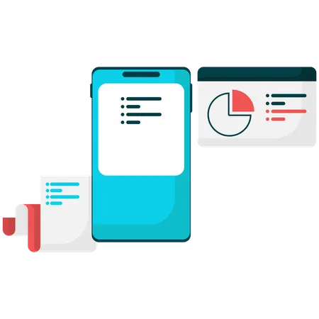 Análisis de datos móviles  Ilustración