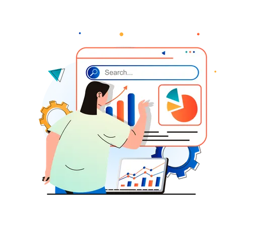 Análisis de datos SEO  Ilustración