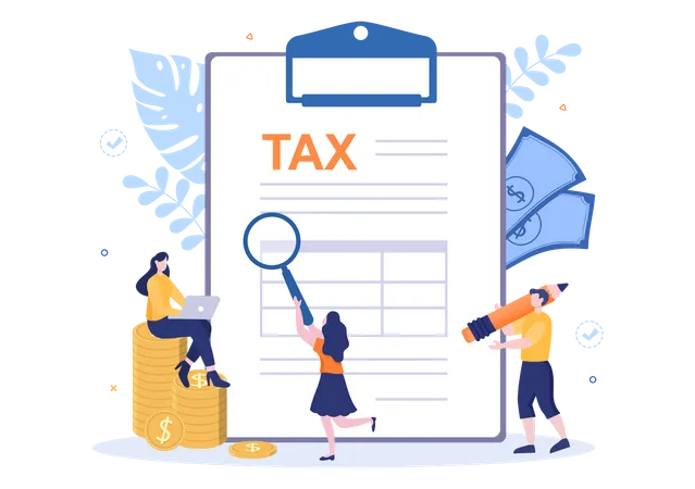 Análisis de formularios de impuestos  Ilustración