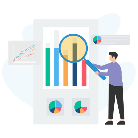 Análisis de gráficos de datos  Ilustración