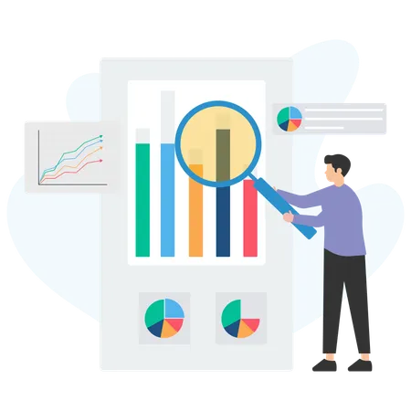 Análisis de gráficos de datos  Ilustración