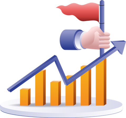 Análisis de indicadores de logros empresariales  Ilustración