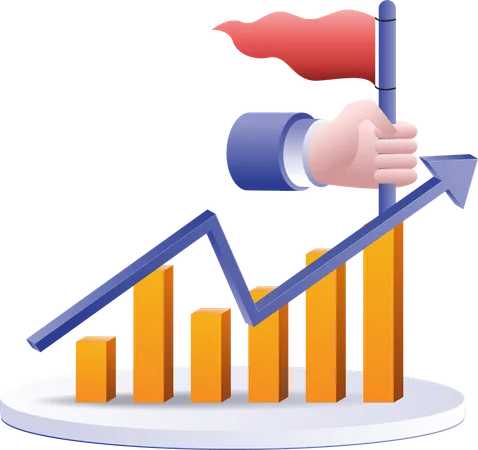 Análisis de indicadores de logros empresariales  Ilustración