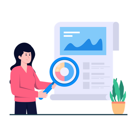 Análisis de informes de datos  Ilustración