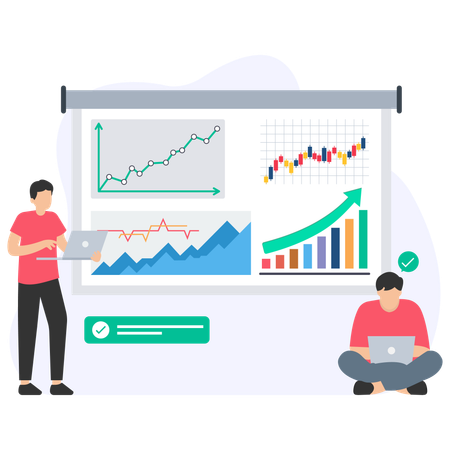 Análisis de seguimiento de datos  Ilustración