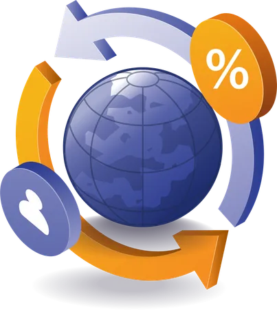 Análisis de negocios globales  Ilustración