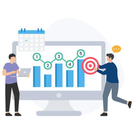 Análisis de objetivos de ventas  Ilustración