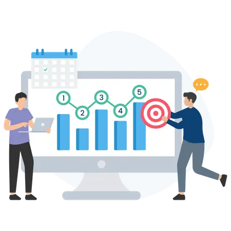 Análisis de objetivos de ventas  Ilustración