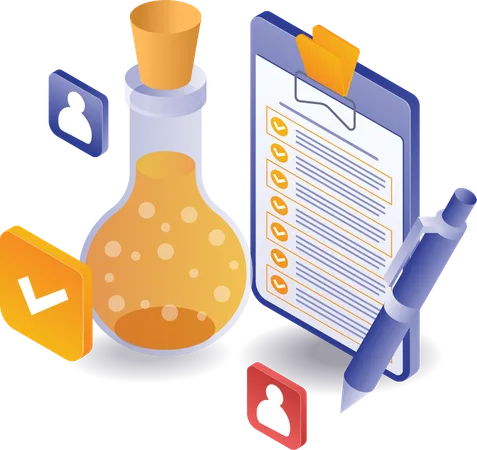 Datos de análisis de resultados de experimentos de laboratorio  Ilustración