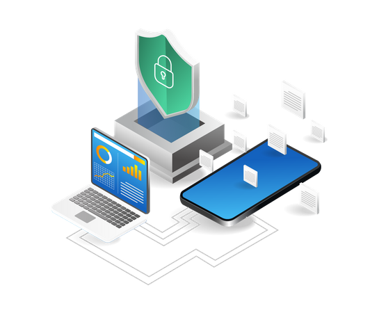 Análisis de seguridad de datos móviles  Ilustración