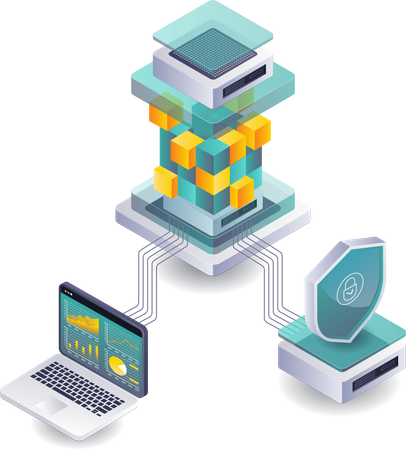 Análisis de seguridad de la tecnología de servidor Blockchain  Ilustración