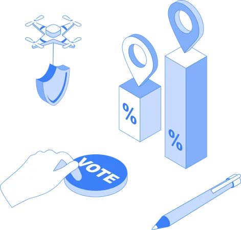 Análisis de votación con resultado de encuesta  Ilustración