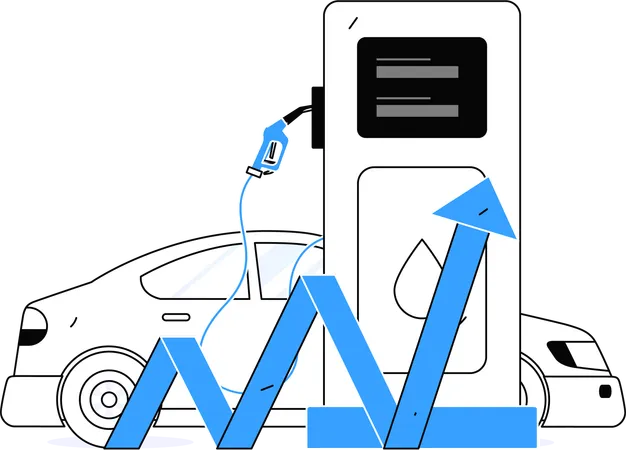 Análisis del crecimiento de la inversión en combustible  Ilustración