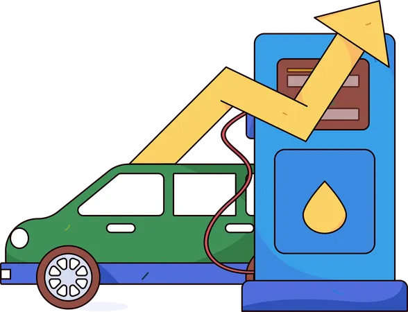 Análisis del crecimiento de la inversión en combustible  Ilustración