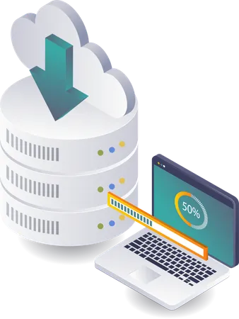 Análisis del rendimiento del almacenamiento de bases de datos en sistemas de servidores en la nube  Ilustración