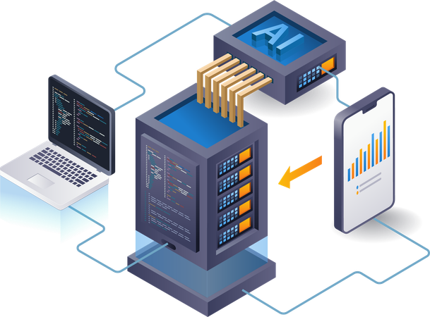 Análisis del servidor ia  Ilustración