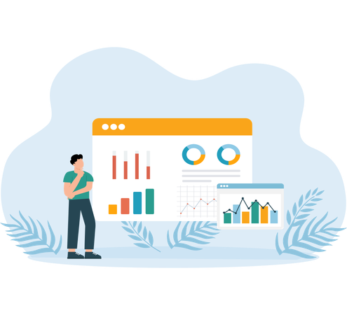 Análisis digital de datos gráficos discutidos en reunión  Ilustración