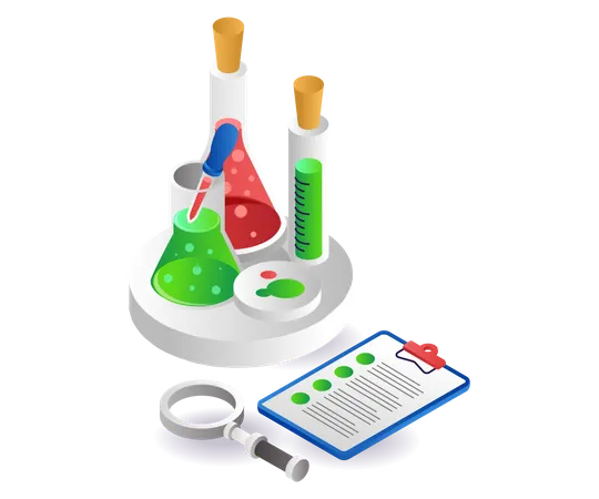 Análisis de experimentos de laboratorio.  Ilustración