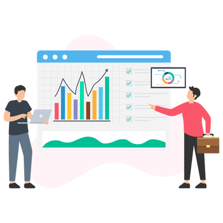 Análisis gráfico de la empresa  Ilustración