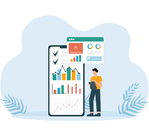 Análisis predictivo pronosticado por empleado  Ilustración