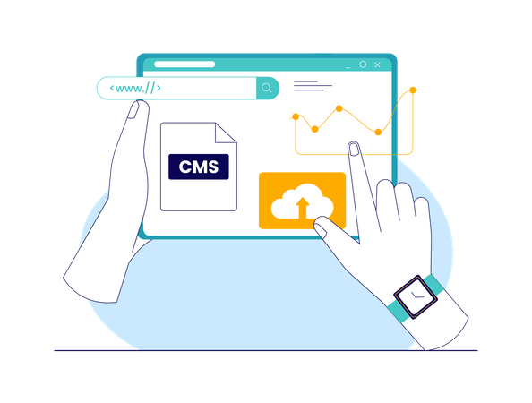 Análisis y desarrollo de CMS  Ilustración