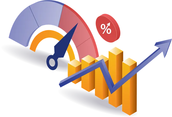 Medida de desempenho do analista de dados de desenvolvimento de negócios  Ilustração