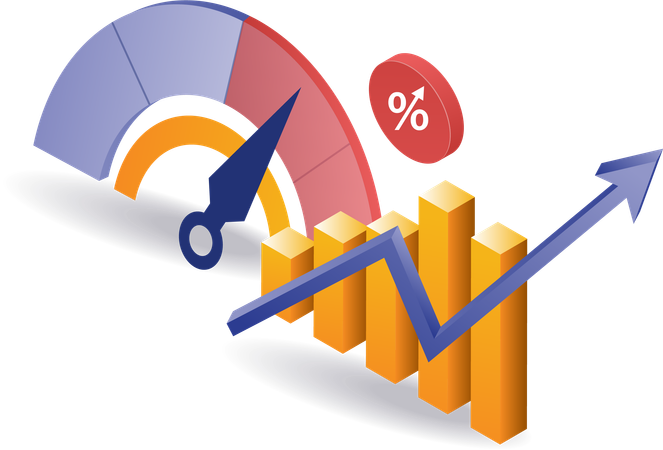 Medición del desempeño del analista de datos de desarrollo empresarial  Ilustración