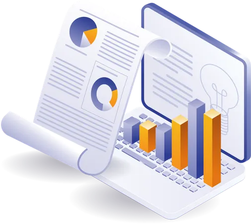 Analista de datos informáticos de gestión empresarial  Ilustración